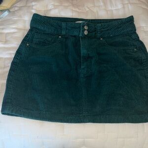 PacSun Teal Corduroy Mini Skirt